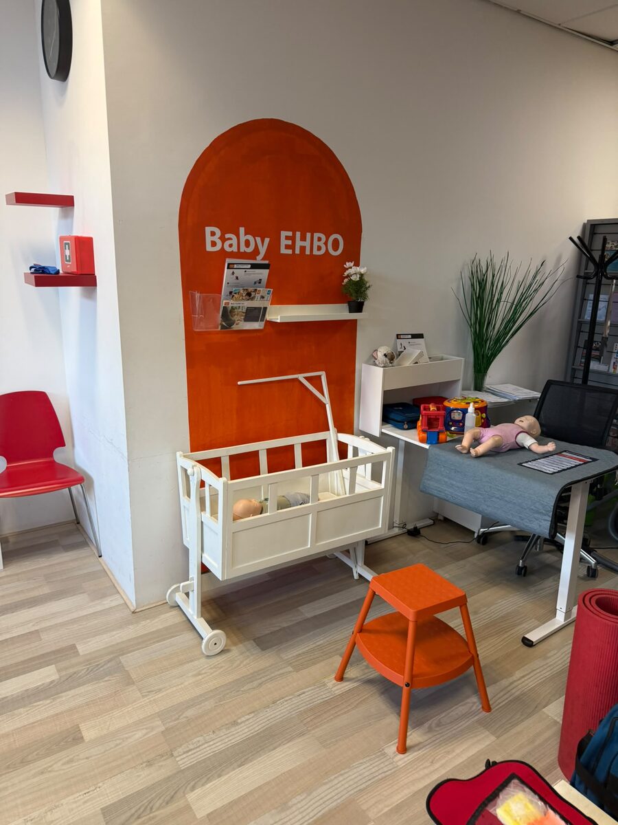 Baby EHBO praktijkhoek bij RBHV Training